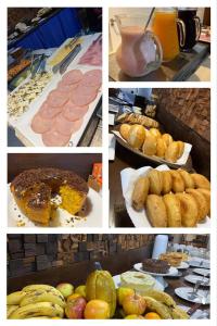 a collage of pictures of different types of food at Pousada Amaris in Penha