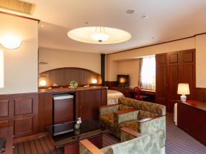 Kuchyň nebo kuchyňský kout v ubytování Shibuya Creston Hotel