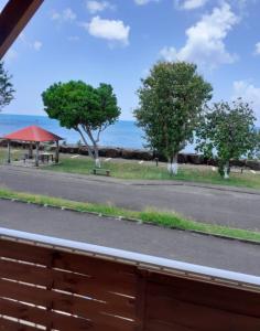 a view of a road with trees and the ocean at BGF Location in Anse-Bertrand +7 photos