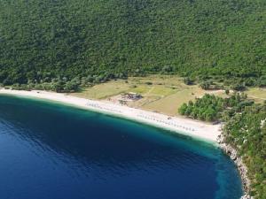 an aerial view of an island in the ocean at Memories in Sami