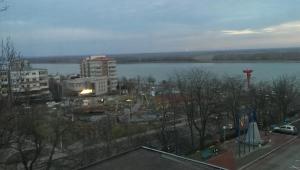 a view of a city with a large body of water at Amour Rouge Suite (Adults Only) in Galaţi