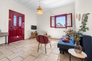 TV a/nebo společenská místnost v ubytování A & G House Lefkada