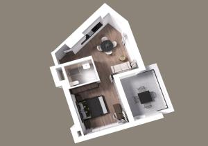 Eldhús eða eldhúskrókur á MOOI Apartments Grenchen