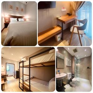 Postel nebo postele na pokoji v ubytování Oxy Suites 1-06 at Shophouse Meisterstadt Pollux Habibie