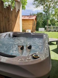 Bazén v ubytování La Villa Claudia Jardin et Spa nebo v jeho okolí