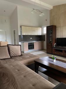 una sala de estar con un sofá y una mesa en MARSHAL Apartments, en Donji Štoj