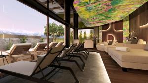 Hotel Tirol Fiss 4Sterne Superior的休息区