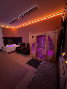 Giường trong phòng chung tại Relax studio Cheb