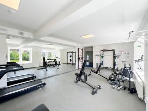 Fitness centrum a/nebo fitness zařízení v ubytování Vila Grebovka