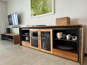 Kjøkken eller kjøkkenkrok på Blue Ocean Suites & Apartments