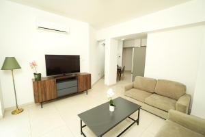 TV a/nebo společenská místnost v ubytování Halcyon Central Apartment