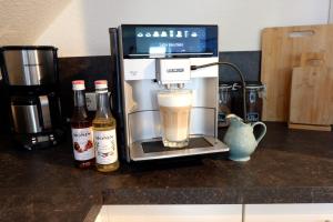 Køkken eller tekøkken på Landloft Nedderby - großzügig & modern