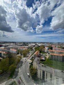 an aerial view of a city with a street at Porto Panorama by Sira Stays in Porto