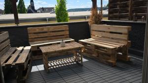 Balkón nebo terasa v ubytování work & stay house in Linz