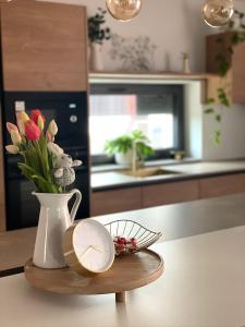 Kuchyň nebo kuchyňský kout v ubytování Apartments Wally