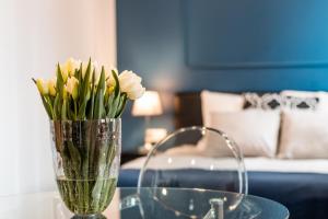 Posteľ alebo postele v izbe v ubytovaní LivingRoom 1 self Check-in 24h