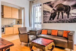 Khu vực ghế ngồi tại Budapest City Center Apartments