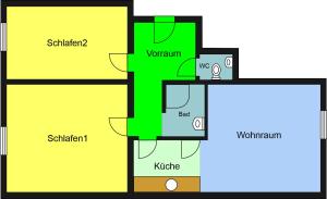 Plan piętra w obiekcie Appartementhaus Fritz-Rosenkranz