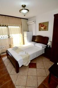 a bedroom with a large bed and a window at Martiniuc Smart House 2 in Costinesti