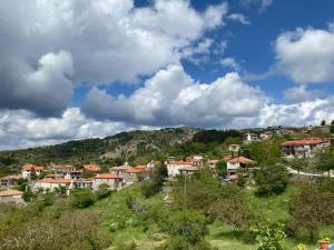 a small town on a hill with houses on it at Αγνάντιο room's in Zigovístion