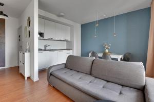 Η κουζίνα ή μικρή κουζίνα στο Nowa Motława SPA, Pool, Gym by Downtown Apartments