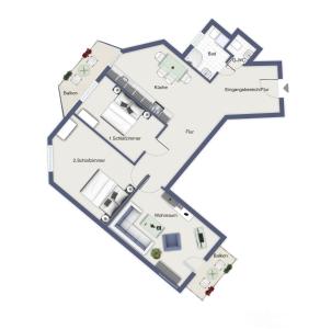 Půdorys ubytování Hermannstraße 16a Wohnung Seestern