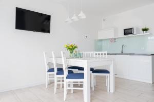 Η κουζίνα ή μικρή κουζίνα στο BARKA - Apartamenty Premium oraz Pokoje Blisko Plaży