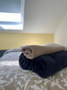 Postel nebo postele na pokoji v ubytování Les gîtes du Broukay - Hirondelle