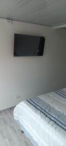 TV a/nebo společenská místnost v ubytování Rockhouse Apartaestudios