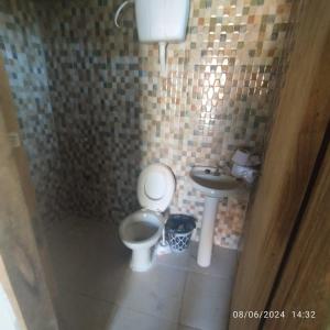 Koupelna v ubytování Chalet ULI