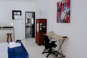 Η κουζίνα ή μικρή κουζίνα στο Relaxe no frescor de Niterói