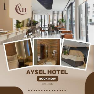 un collage de fotos de un libro de hotel de todos los años. en Aysel Hotel, en Áqaba