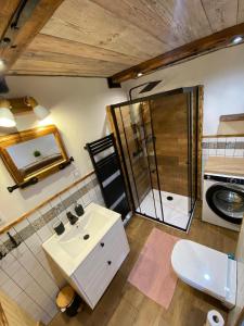 Koupelna v ubytování Apartmány u Dostálů