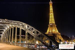 a view of the eiffel tower at night at DisneyLand - Paris 20 min - Parking - 6 personnes in Chelles