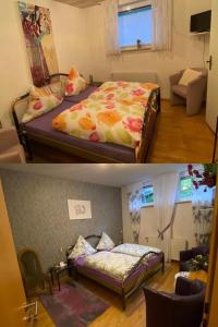 Postel nebo postele na pokoji v ubytování Zimmer # 1 und Zimmer # 2 mit Außenbereich