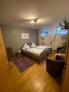 Postel nebo postele na pokoji v ubytování Zimmer # 1 und Zimmer # 2 mit Außenbereich