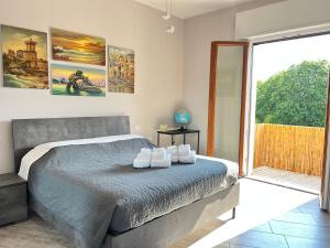 Ένα ή περισσότερα κρεβάτια σε δωμάτιο στο Art&Castle View 5 min from Sigurtà Park