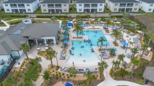 an overhead view of a pool at a resort at Paradise Home 20 Mins to Disney with Pool and Waterpark on Property in Abbeyville
