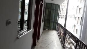 a balcony with a view of a building at DV Guest House in Addis Ababa