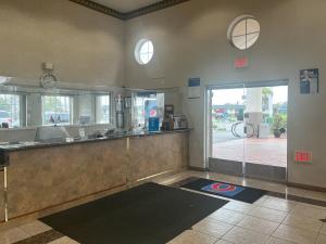 a kitchen with a counter and a door to a street at Oceanside, CA – Marina / Camp Pendleton in Oceanside