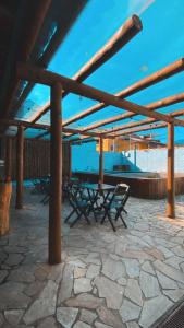 Hostel ABC的阳台或露台
