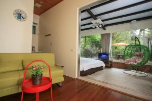 Ruang duduk di Zhen Shan Zhuang B&B
