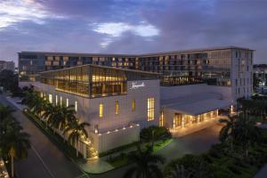 a rendering of a building with lights on at Kempinski Hotel Gold Coast City in Accra