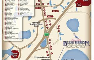 Un mapa del hospital de campaña Blue Horizon en Beautiful Orlando Lakefront Condo 5 MINUTES FROM DISNEY, en Orlando