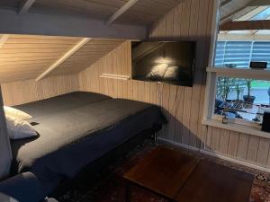 TV a/nebo společenská místnost v ubytování Sommerhus ved Limfjorden