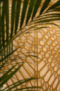 a close up of a yellow and white ceiling at Kempinski Hotel San Lawrenz in San Lawrenz