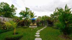 Green Coconut Cottage外面的花园