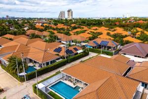 an aerial view of a home with roofs at Modern Villa 3BR - Great Location - KL3 in Hua Hin