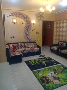 Posezení v ubytování pyramids quite flat near new museum & hadayk ahram