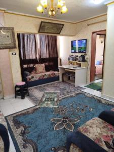 TV a/nebo společenská místnost v ubytování pyramids quite flat near new museum & hadayk ahram + 18 fotografií